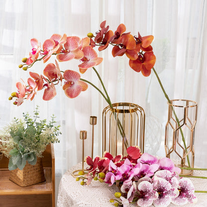 Lifelike 7-Head Silk Phalaenopsis Orchid - Stunning INS-Style Artificial Flower for Home Decor - Perfect for Weddings, Offices, and Gift Giving - CL09001