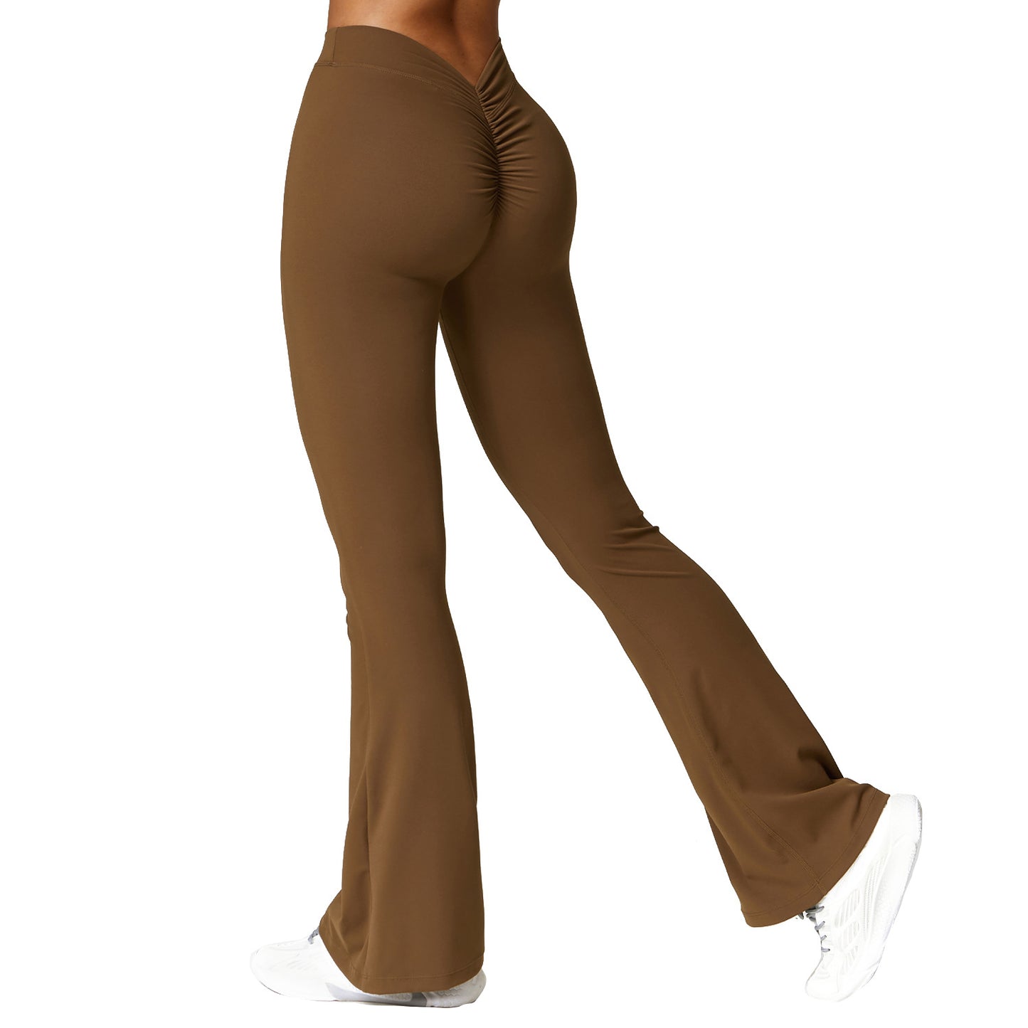 High Waisted Quick Dry Yoga Bell Bottoms for Women Peach Shaping Leggings for Comfort and Style