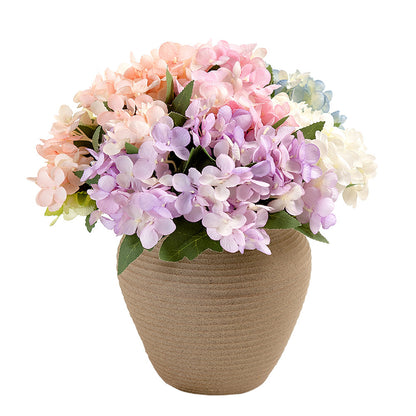 Elegant Wedding Decoration: Realistic Miniature Hydrangea Bouquet - Perfect for Home Decor, INS Style Artificial Flowers for a Refreshing Ambiance