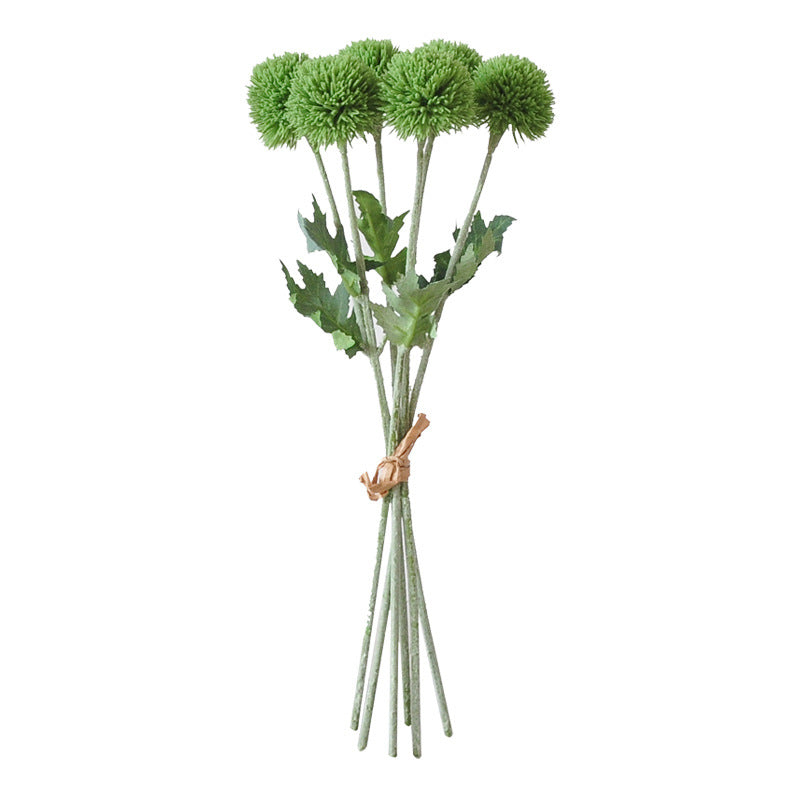 Realistic Artificial Green Onion Flower Bouquet - 6 Head Faux Green Onion Decor for Home, Weddings, and Dandelion Scenes - Perfect for Elegant Floral Arrangements and Lasting Beauty