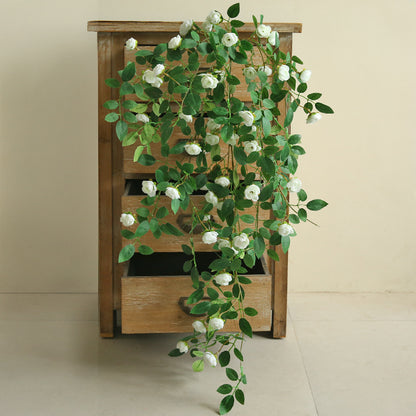 Lifelike Faux Floral Decorations - Beautiful Rose Vine Arrangements for Weddings and Home Décor, Perfect for Indoor Wall Hangings & Event Styling