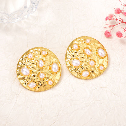 Elegant Minimalist Alloy Round Earrings for Women - Versatile, Chic & Perfect for Any Occasion