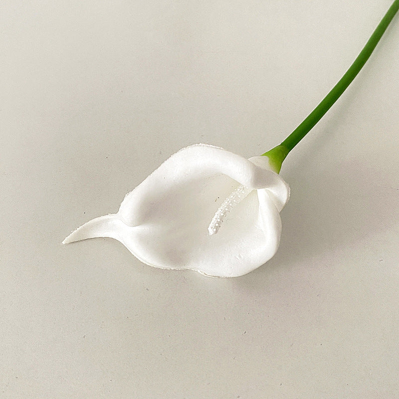 Mini PU Calla Lily Faux Flowers - Perfect for Wedding Bouquets, Home Decor, and Photography Props - Durable, Realistic Design for Lasting Beauty