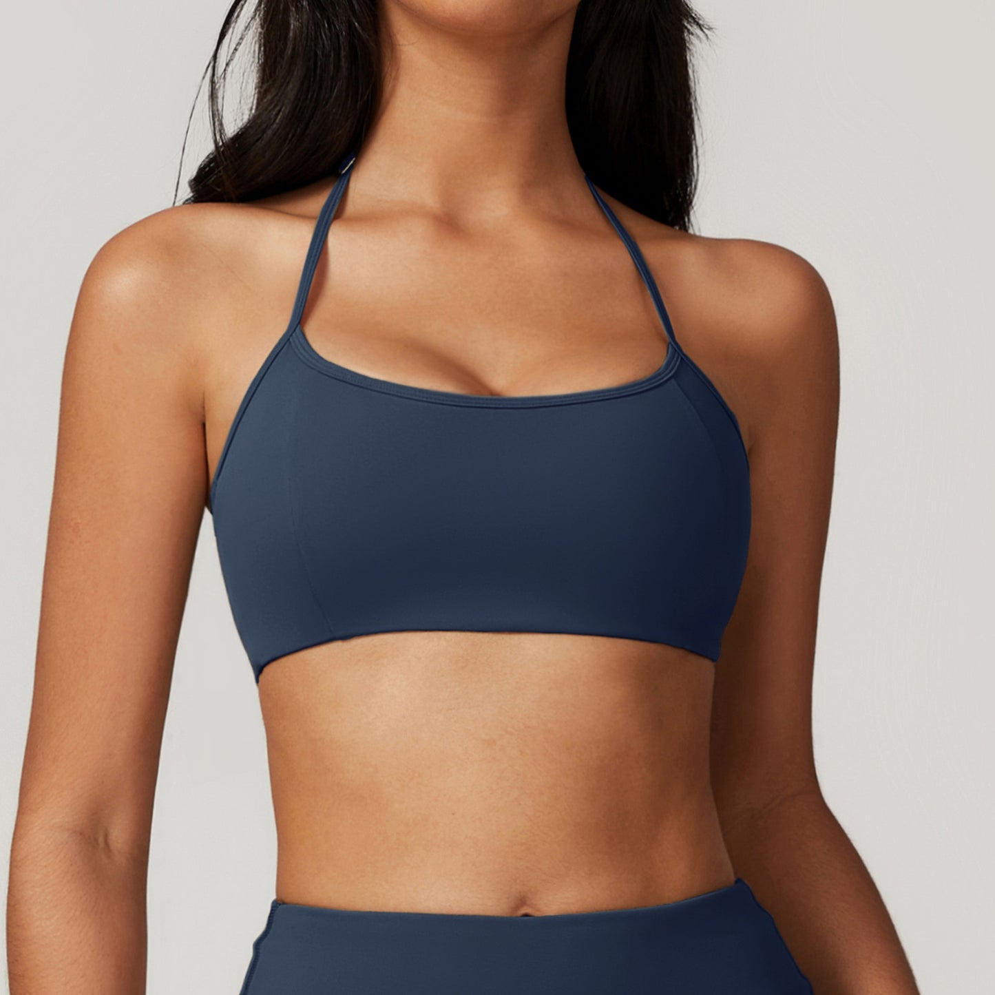 Women's High Impact Sports Bra with Adjustable Neckline Padded Yoga Top for Outdoor Fitness Quick Dry Material for Comfort and Style