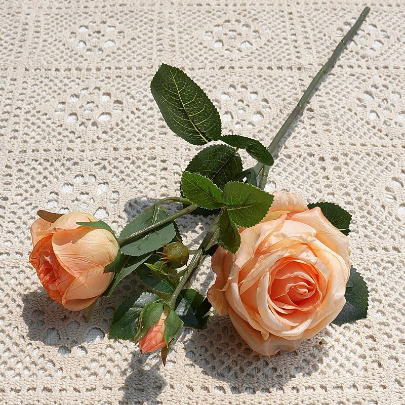 Luxurious Realistic Faux Rose Flowers in Elegant British Style for Home Decor, Wedding Celebrations, and Photography - Soft Touch Decorative Floral Arrangements