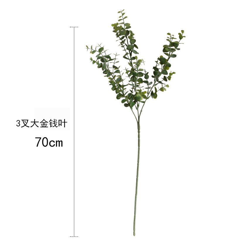 Realistic Eucalyptus Money Leaf Decorative Home and Wedding Artificial Fake Plants - Single Stem Eucalyptus Leaves for Lush Green Decor