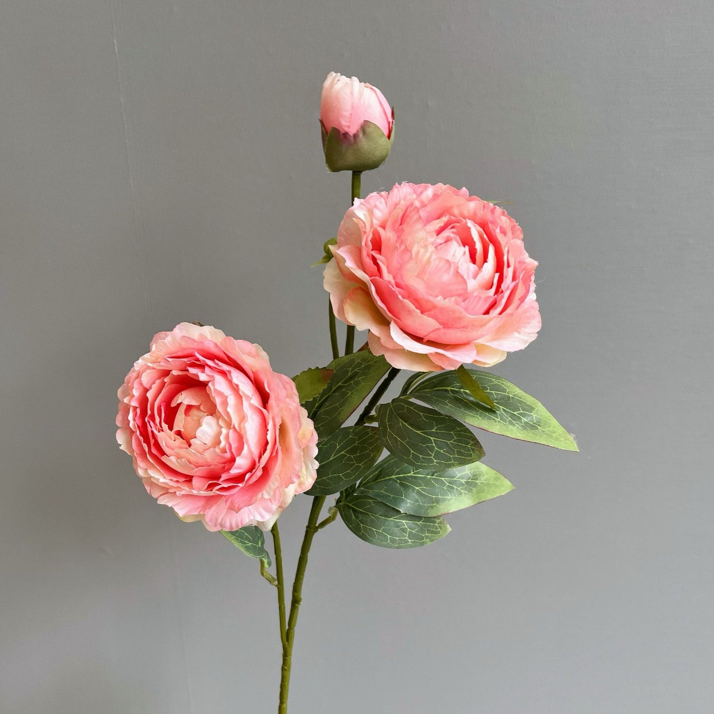 Realistic 3-Head Peony Artificial Flowers – Stunning Faux Floral Decor for Home, Photography Props, and Soft Furnishings