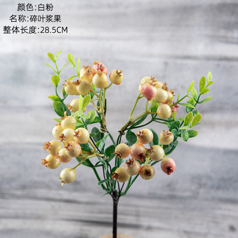 Stunning Christmas Berry Bean Stem Faux Flowers for Home Décor | Elegant Wedding Handheld Bouquets & Aisle Decorations |  Quality Fake Floral Arrangements - MW74411