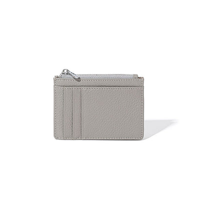 Genuine Leather Card Wallet Compact Short Wallet with Multiple Card Slots Portable Coin Pouch Pebble Texture Design