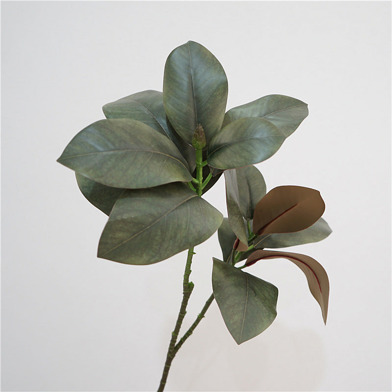 Elegant Faux Magnolia Leaves - Soft Touch Large Branch Home Décor - Perfect for Weddings and Interior Design Enhancements