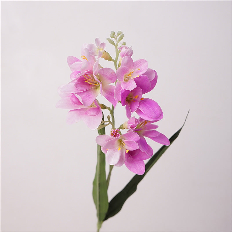 Luxurious Faux Orchid Floral Arrangement - Soft Touch Silk Flower for Home Dining Table Decor, Wedding Event Centerpiece, and Photography Prop