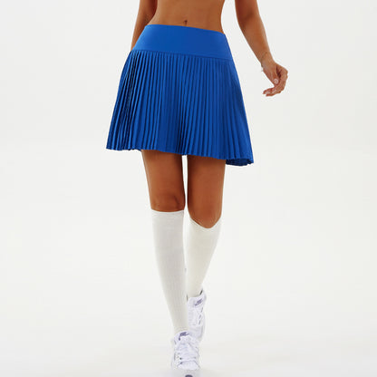 Flowy Pleated Yoga Skirt Short Workout Skirt for Sun Protection Ideal for Badminton Golf and Tennis