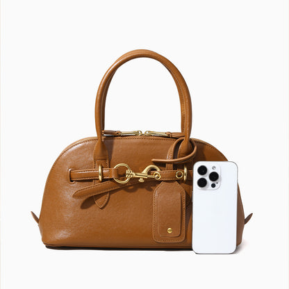 Women's Autumn Genuine Leather Shoulder Bag Spacious Crossbody Tote with Elegant Design for Commuting and Everyday Use