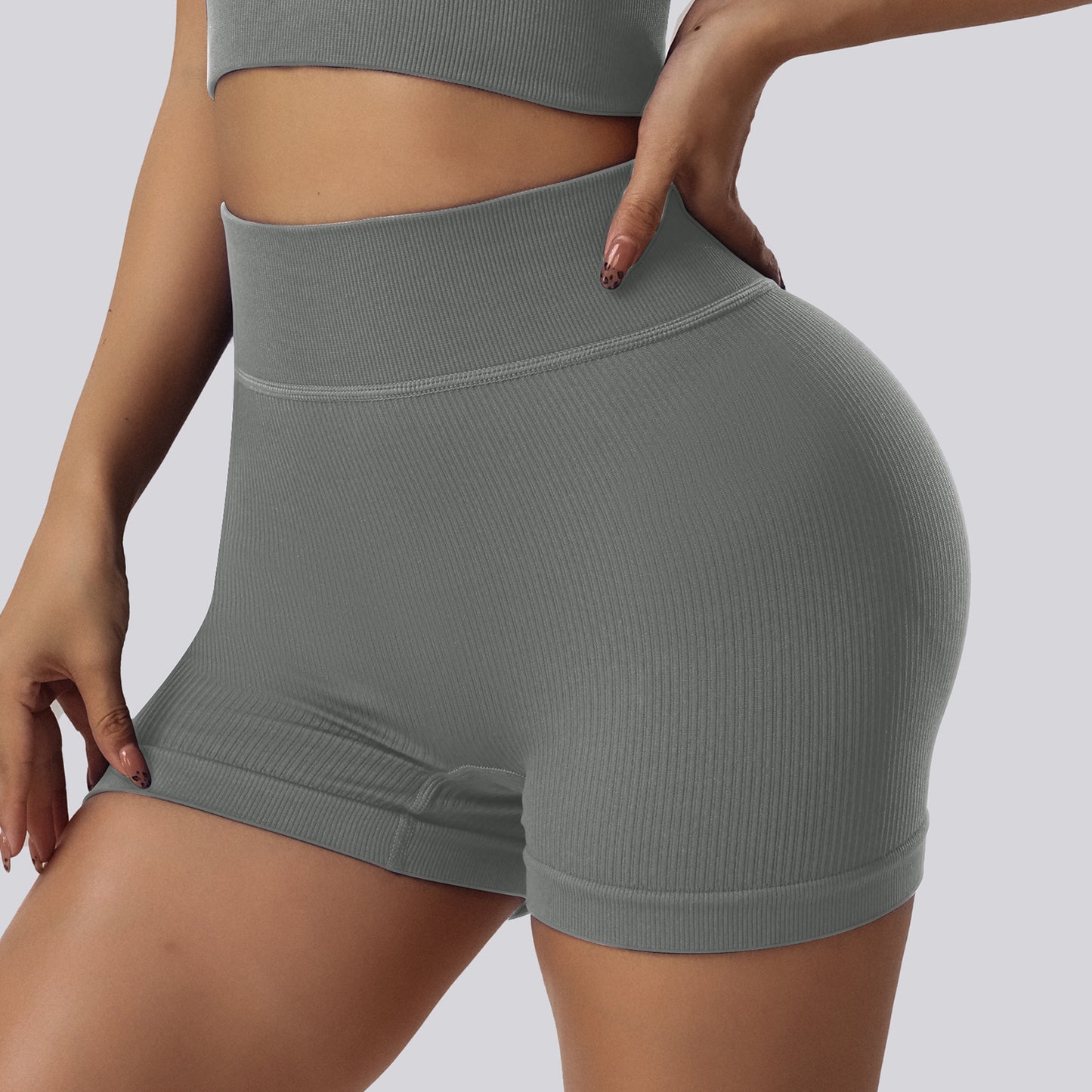 Seamless High Waisted Yoga Shorts for a Flattering Lifted Look Tight Fitting Fitness Leggings for Comfort and Style