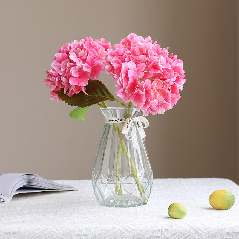 Lifelike 3D Printed Hydrangea Floral Branch - Charming Home Décor Soft Decoration for Beautiful Flower Arrangements