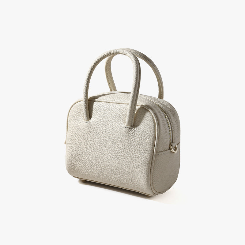 Versatile Women s Crossbody Tote Bag Genuine Leather Chic Commute Essential Compact Square Design Elevate Your Everyday Look