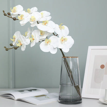 Single-Stem Realistic Multi-Head Phalaenopsis Orchid Artificial Flower - Perfect Home Décor Accent & Wedding Decor Prop, Trending Must-Have for Stylish Events