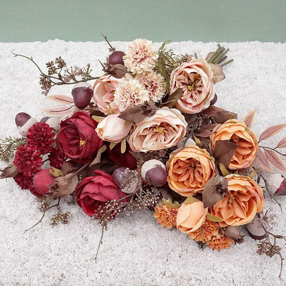 Stunning Austin Oak Blossom Bouquet - Realistic Faux Flowers for Home Decor, Weddings, and Event Styling