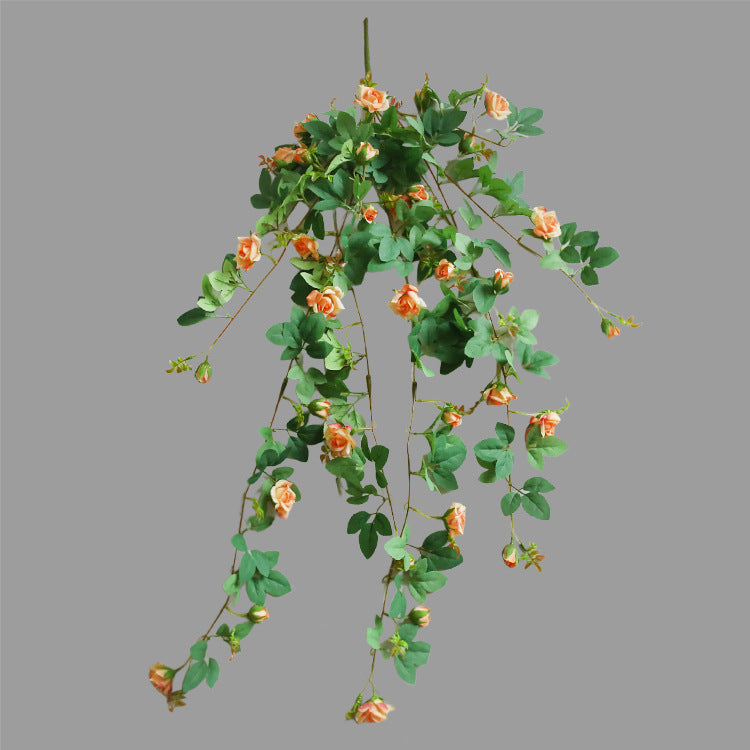 Stunning Faux Floral Decoration for Weddings – Triple Rose Vine Artificial Flowers for Elegant Event and Living Room Ceiling Decor