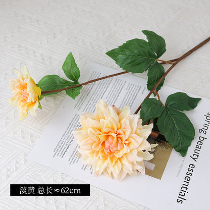 Realistic Touch Moisturized Double-Headed Dahlia Artificial Flowers for Stunning Wedding Archway and Home Decor