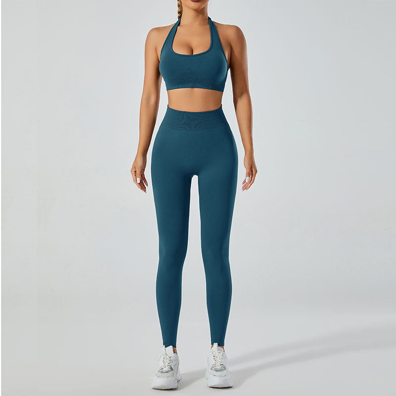 High Performance Quick Dry Sports Bra and Leggings Set for Summer Outdoor Yoga Quality Breathable Comfort Flexibility