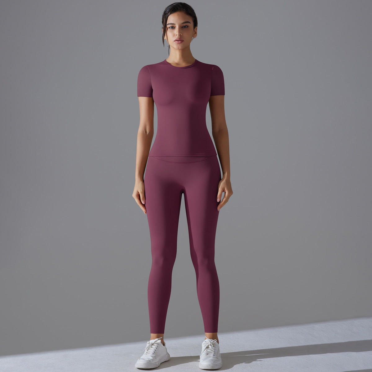 Double Sided Fleece Lined High Stretch Breathable Yoga Outfit Set for Women for Running Fitness and Exercise