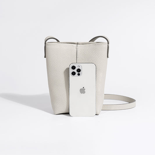 Minimalist Genuine Leather Crossbody Phone Bag for Women Compact Versatile and Mini Purse for Everyday Use