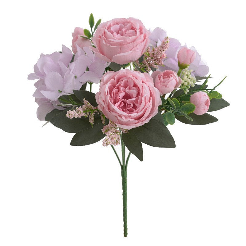 Realistic Faux Flowers for Weddings: Silk Hydrangea Peony Bridal Bouquet and Aisle Decor - Perfect for Rustic Theme Events