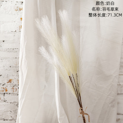 Stunning Faux Pampas Grass Decor - Elegant Ins Style Artificial Flowers for Home and Wedding Decoration | MW09926