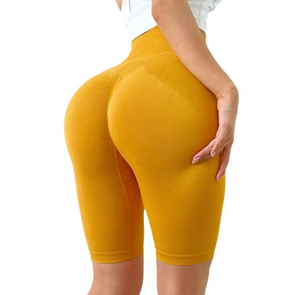 Summer Breeze Peach Butt Lifting Workout Pants for Women High Waist Seamless Yoga Shorts with 5 Inch Inseam for Comfort and Style