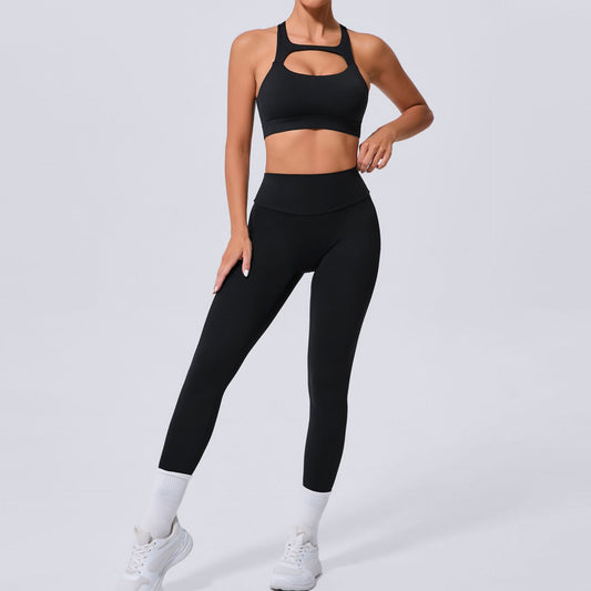 Winter Pocket Style High Waist Yoga Set Two Piece Fitness Outfit for Running and Exercising for Cold Weather