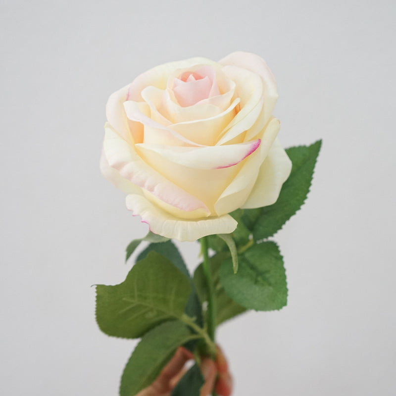 Ultra-Realistic Touch Hydrating Rose - Single Stem Large Faux Flower for Venus Soft Decor, Flower Arrangements & Photography Props