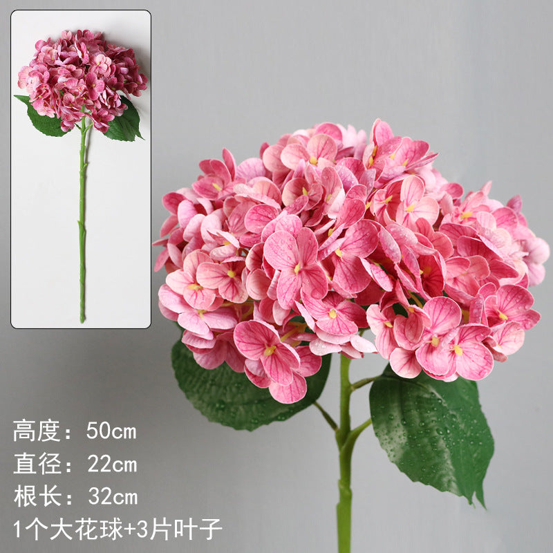 Realistic 3D Single-Stem Hydrangea in a Luxurious Large Planter - Perfect for Hotel Décor, Wedding Settings, and Events