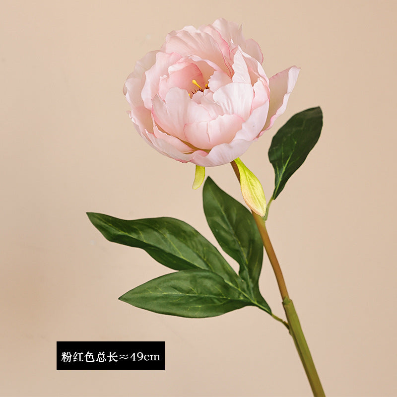 Elegant Single Stem Faux Peony Flower Arrangement - Perfect for Home Decor, Weddings, and Special Events | Lifelike Silk Peony for Stunning Floral Displays