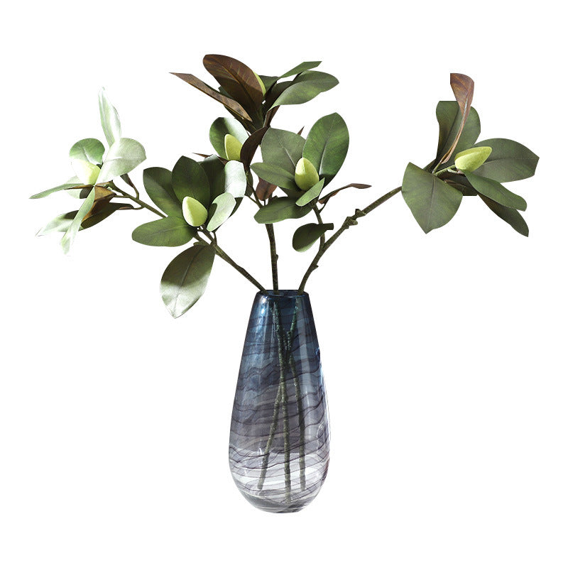 Stunning Silk Magnolia Leaf Artificial Flower Arrangement - Perfect for Photography Props, Home Décor, and Plant Landscaping