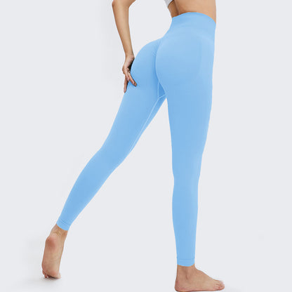 Seamless Color Block High Waisted Peach Butt Yoga Leggings Fit for Comfort and Performance