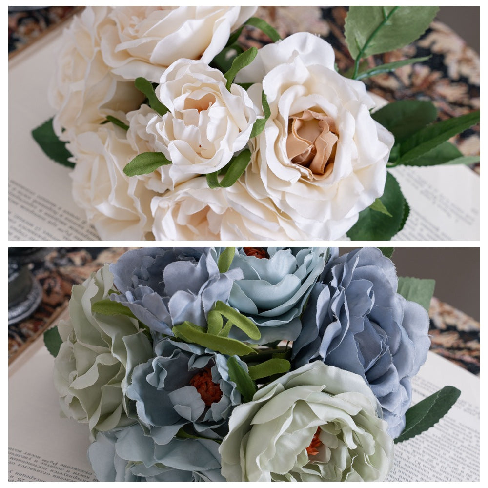 Stunning Artificial Rose Bouquet - Elegant Handheld Floral Arrangement for Home Décor and Wedding Celebrations - GF15979A