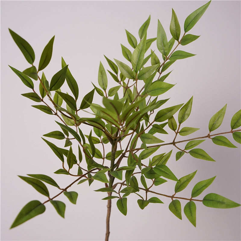 Lifelike Nandina Plant - Stylish High Branch Faux Greenery for Living Room Décor, Hydroponic Flower Arrangement, Nordic Home Accent for Hotels and Windows