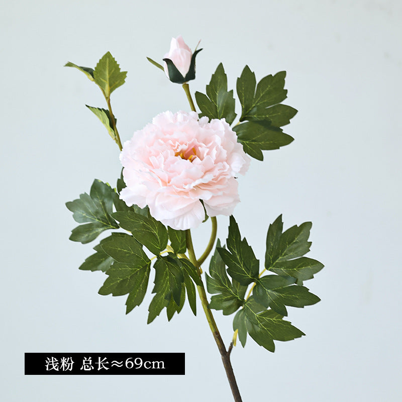 Elegant Silk Peony Artificial Flowers -  Quality Two-Headed Floral Arrangement for Home Décor, Living Room Accents, Wedding Decorations & Special Occasions