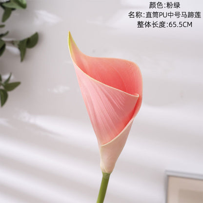 Stunning Green Plant Wedding Decor - Realistic Calla Lily Artificial Flowers for Ins-inspired Aesthetic - Perfect for Home Decor & Event Styling - Model MW01511Y