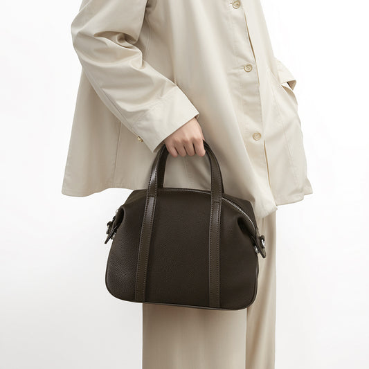 Crossbody Bag for Women Durable Genuine Leather Large Capacity Tote Commuter Handbag