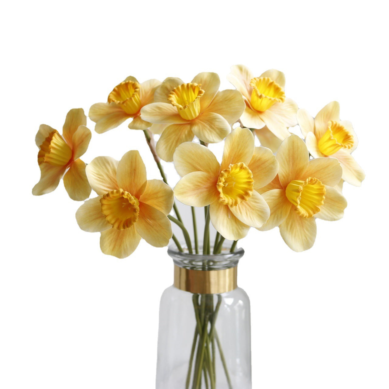 Realistic Fake Daffodil Flowers for Home, Hotel, Wedding Decorations & Photography Props - Perfect for Elegant Events and Lasting Beauty