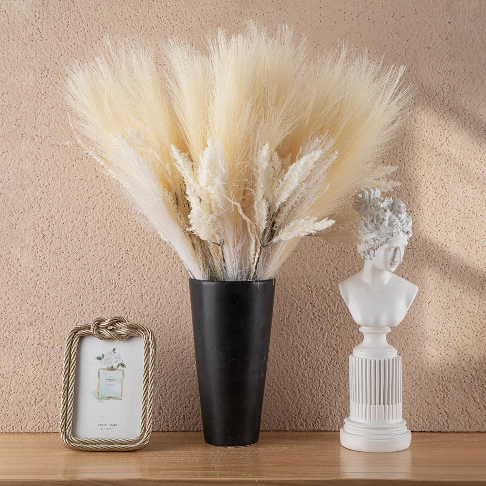 Beautiful Pampas Grass Bouquet - Elegant Faux Floral Arrangement for Home Decor - Stylish Green Plant Craft Perfect for INS Aesthetic - Model MW85101