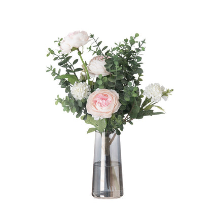 Stunning Kaguya Lulian Handcrafted Faux Flower Bouquet - Elegant Home Decor, Realistic Design, Perfect for Wall Art and Special Occasions (CF01142)