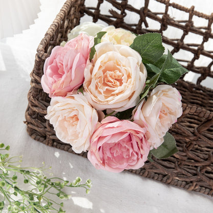 Realistic Artificial Rose Bouquet for Weddings and Home Decor - GF13941/5 - Stunning Faux Flowers for Lasting Beauty and Elegance