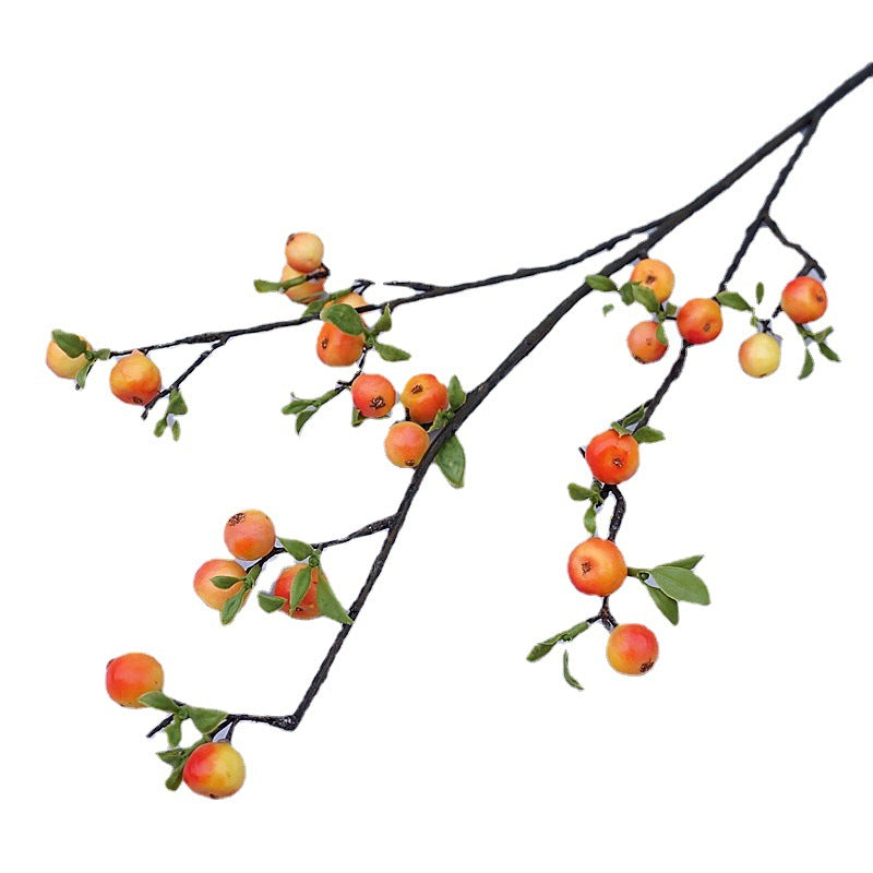 Realistic Mini Apple Branch - Vibrant Faux Apple Stem for Home Decoration, Wedding Centerpieces, and Beautiful Floral Arrangements