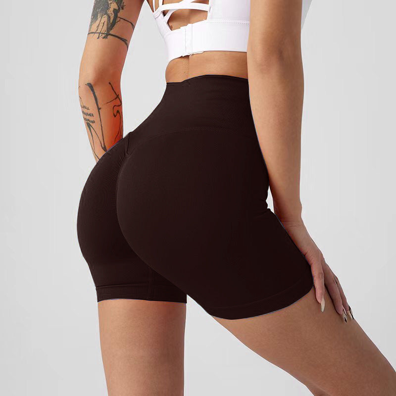 High Waisted Women s Summer Butt Lifting Gym Shorts Comfortable and Supportive Peach Look Yoga Shorts for Cycling and Workout