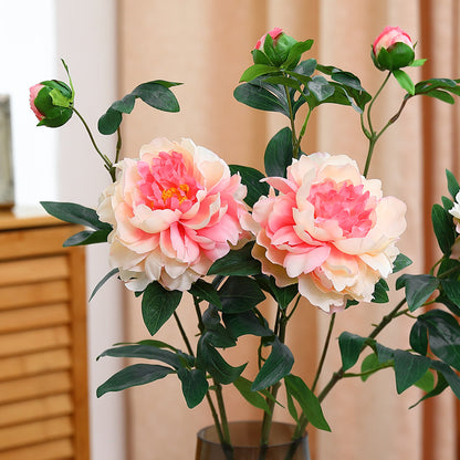 Stunning Faux Peony Flower for Weddings and Housewarming Celebrations - Vibrant Red Decorative Plastic Piece for Lasting Elegance