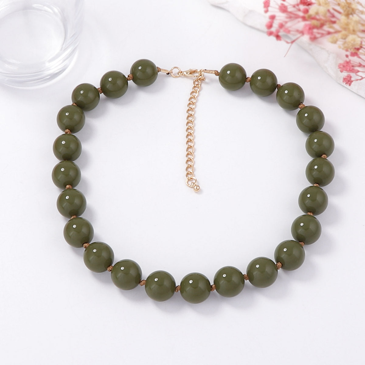 Bohemian Chic Multi-Color Beaded Layered Necklace - Versatile Geometric Design for Effortless Everyday Style