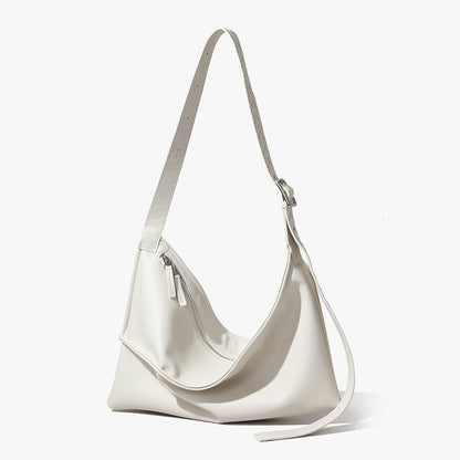 Luxurious Imported Leather Underarm Bag Chic Genuine Leather Crossbody Tote with Ample Storage for Commuters